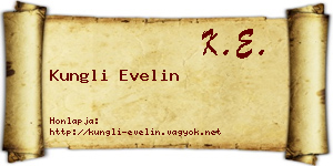 Kungli Evelin névjegykártya